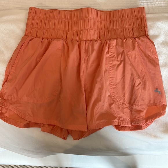 Joy Lab high rise shorts - orange/coral and black - Picture 2 of 7